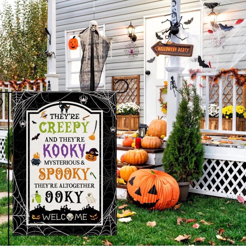 Halloween Welcome Flag - Picture 2 of 8